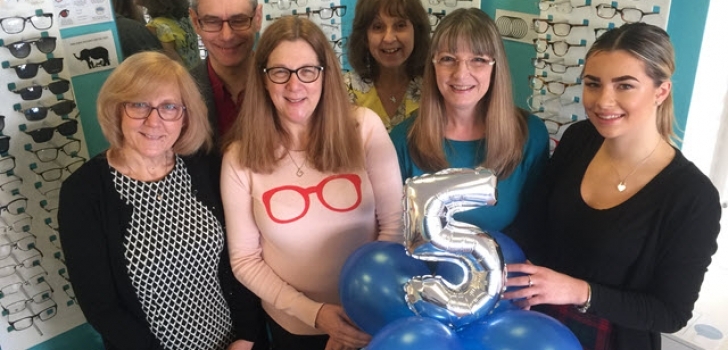 Fifth Birthday Celebrations for Portsmouth Opticians
